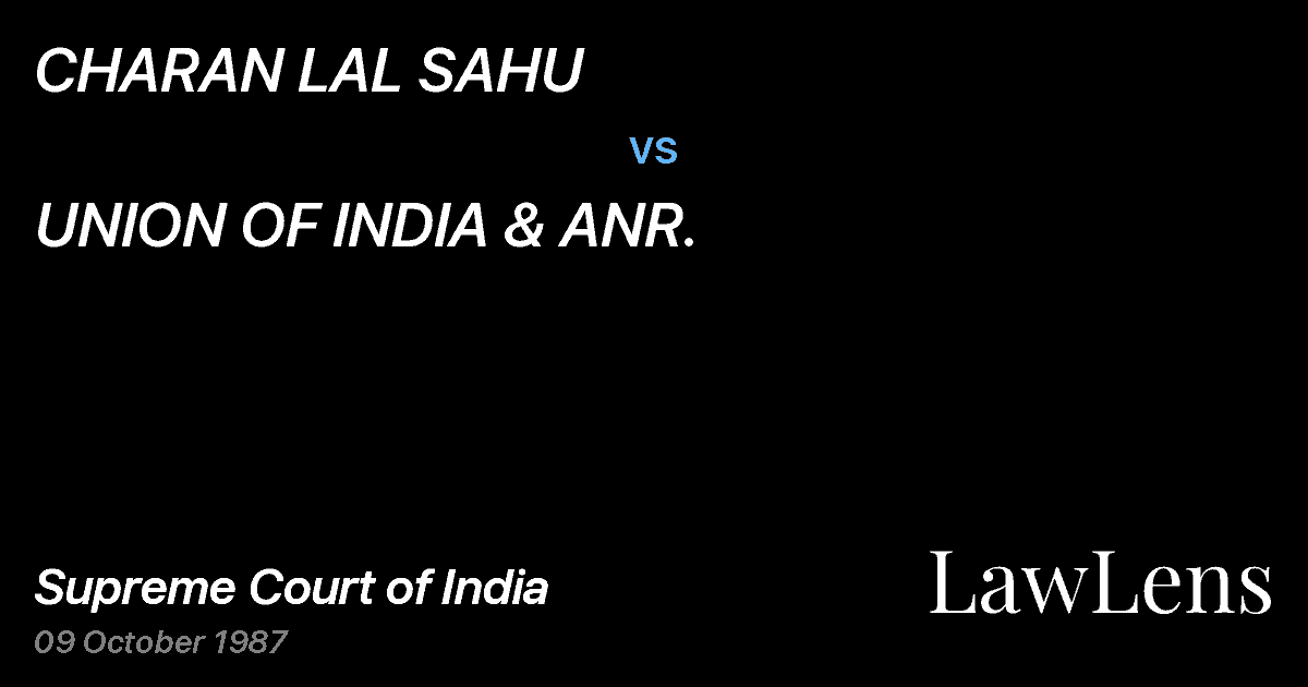 Preview image for CHARAN LAL SAHU vs. UNION OF INDIA & ANR.