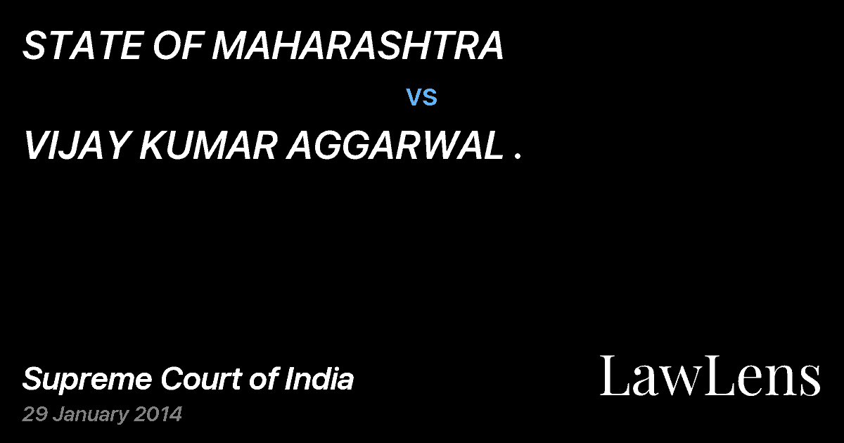 Preview image for STATE OF MAHARASHTRA vs. VIJAY KUMAR AGGARWAL .