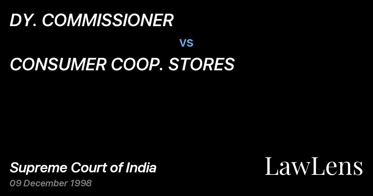 Preview image for DY. COMMISSIONER vs. CONSUMER COOP. STORES
