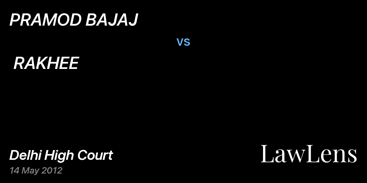 Preview image for PRAMOD BAJAJ  vs.  RAKHEE