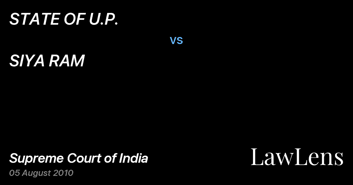 Preview image for STATE OF U.P. vs. SIYA RAM