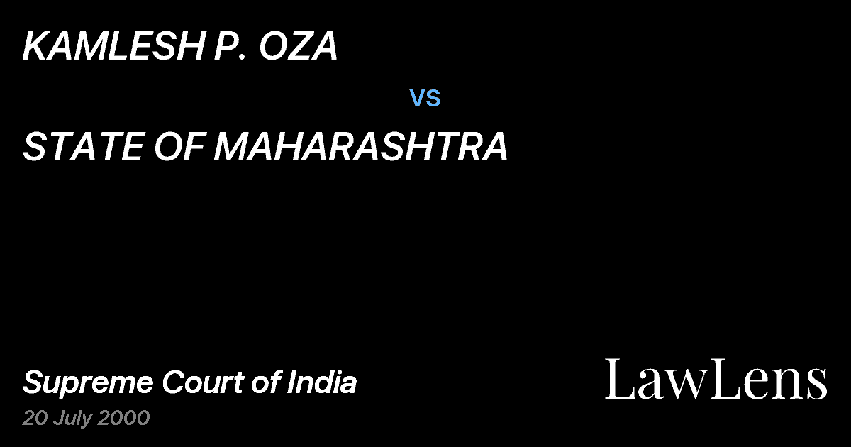 Preview image for KAMLESH P. OZA vs. STATE OF MAHARASHTRA