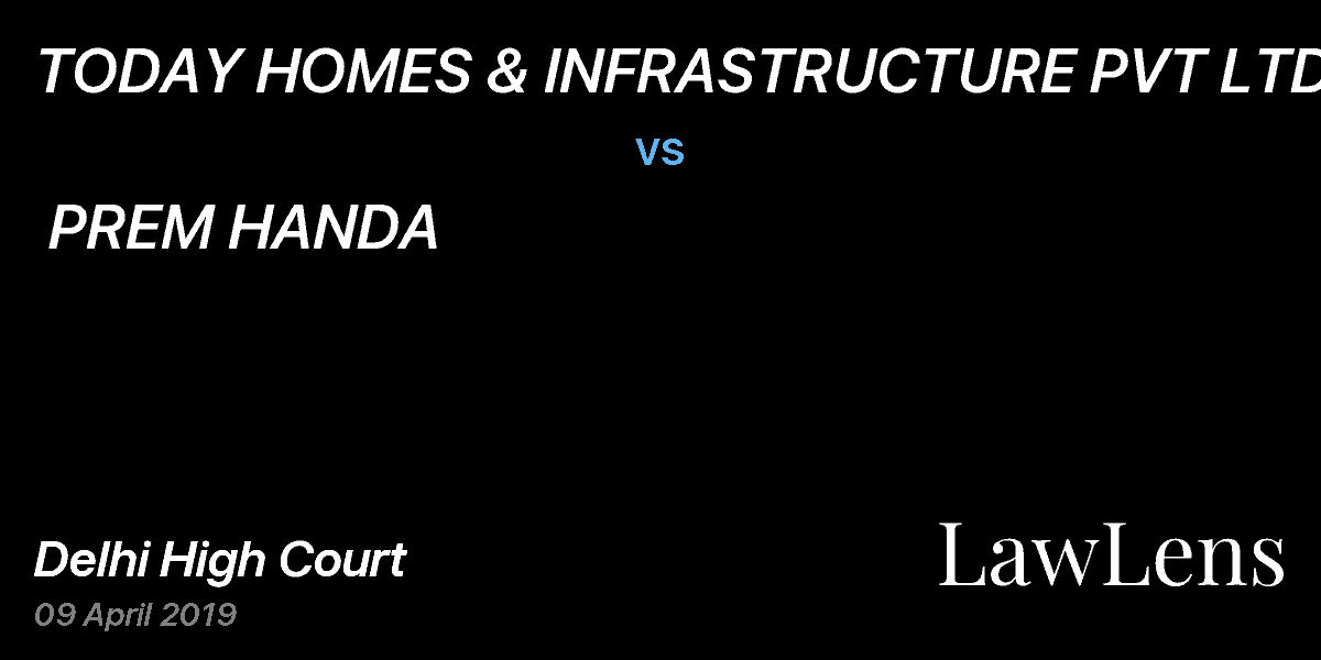 Preview image for TODAY HOMES & INFRASTRUCTURE PVT LTD  vs.  PREM HANDA