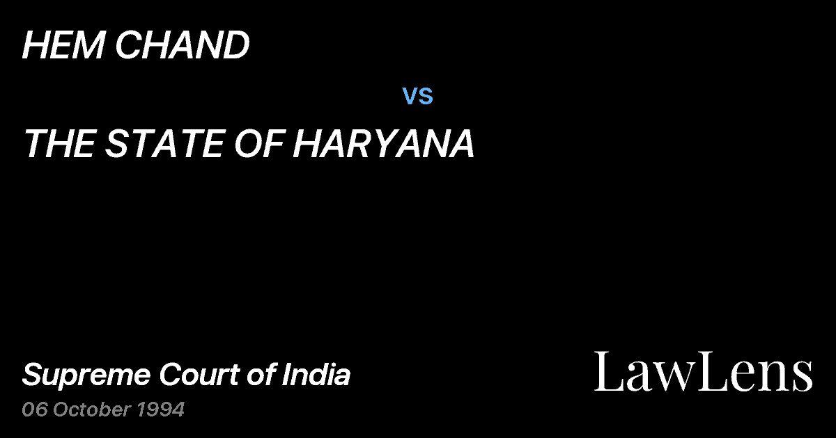 Preview image for HEM CHAND vs. THE STATE OF HARYANA