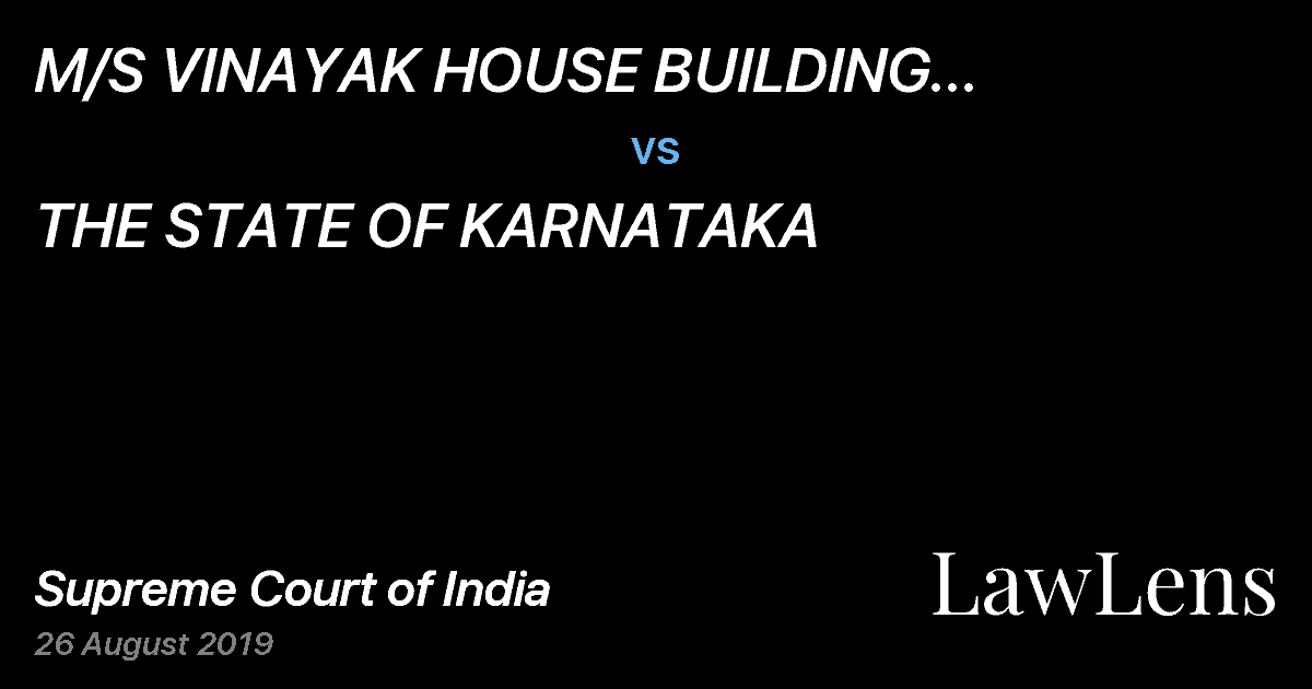 Preview image for M/S VINAYAK HOUSE BUILDING COOPERATIVE SOCIETY LTD. vs. THE STATE OF KARNATAKA