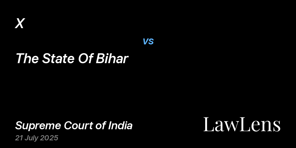 Preview image for X vs. The State Of Bihar