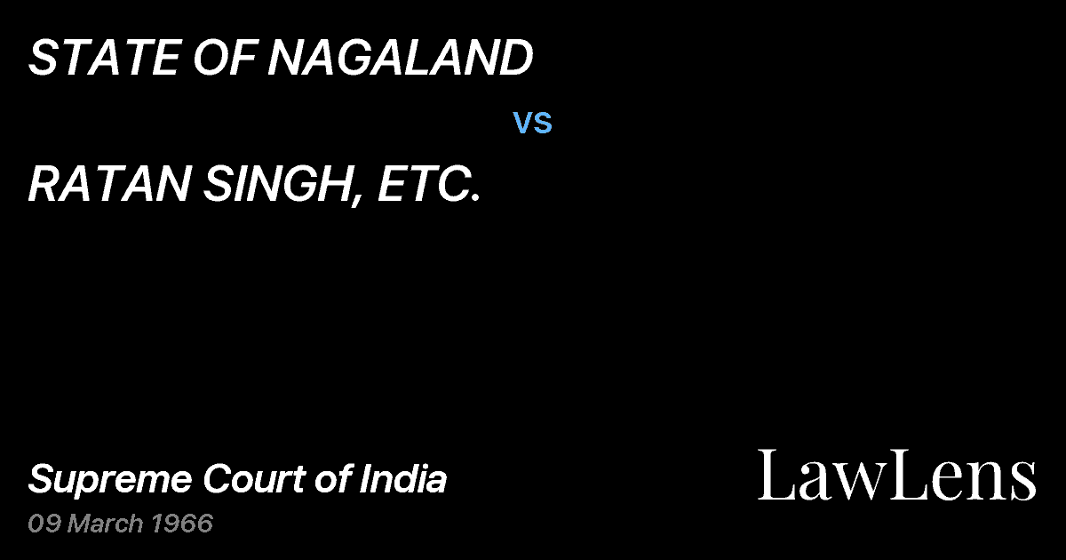 Preview image for STATE OF NAGALAND vs. RATAN SINGH, ETC.