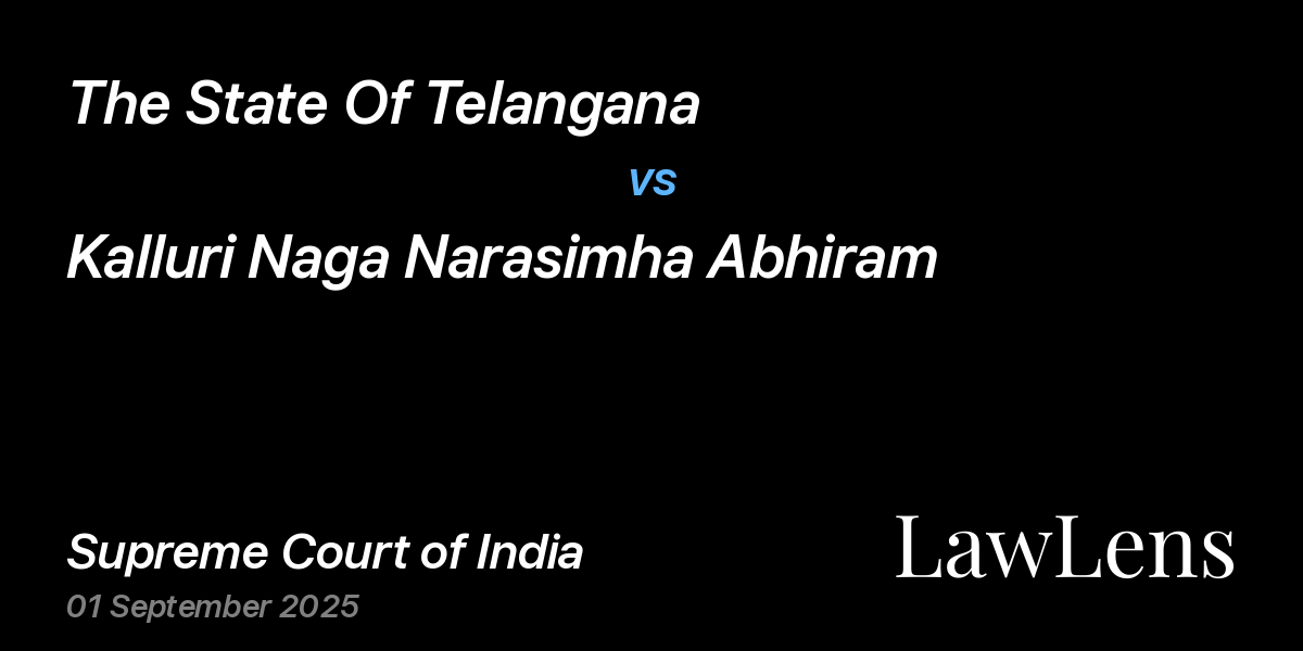 Preview image for THE STATE OF TELANGANA vs. KALLURI NAGA NARASIMHA ABHIRAM