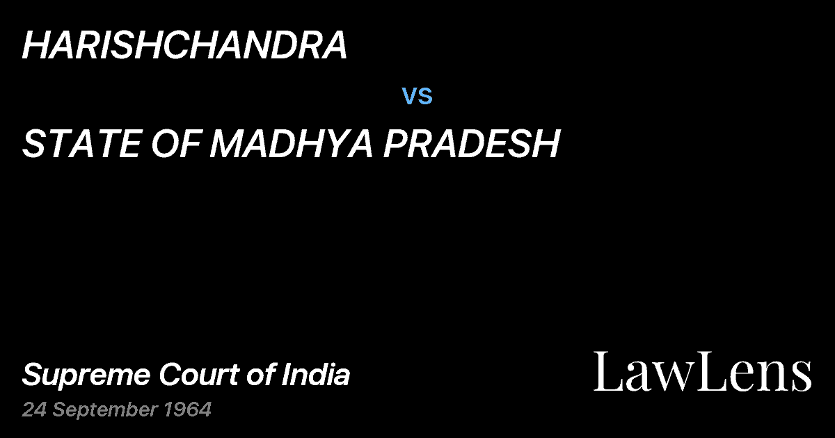 Preview image for HARISHCHANDRA vs. STATE OF MADHYA PRADESH