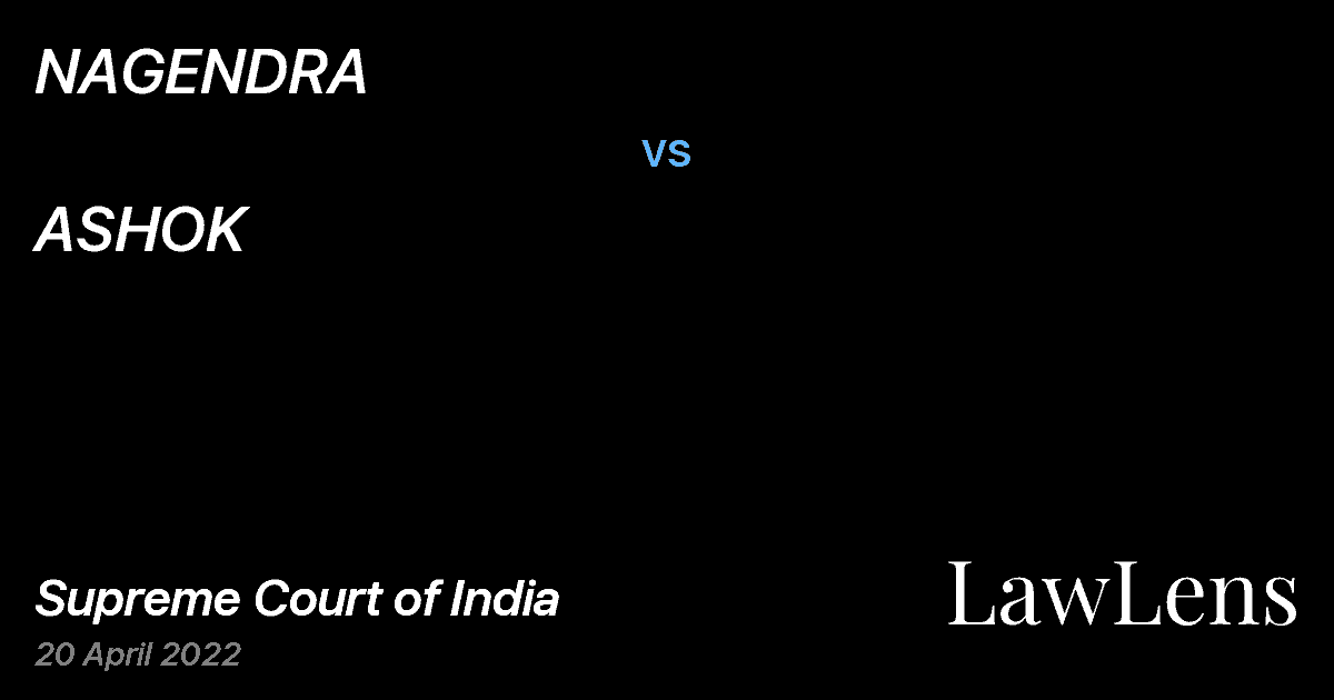 Preview image for NAGENDRA vs. ASHOK