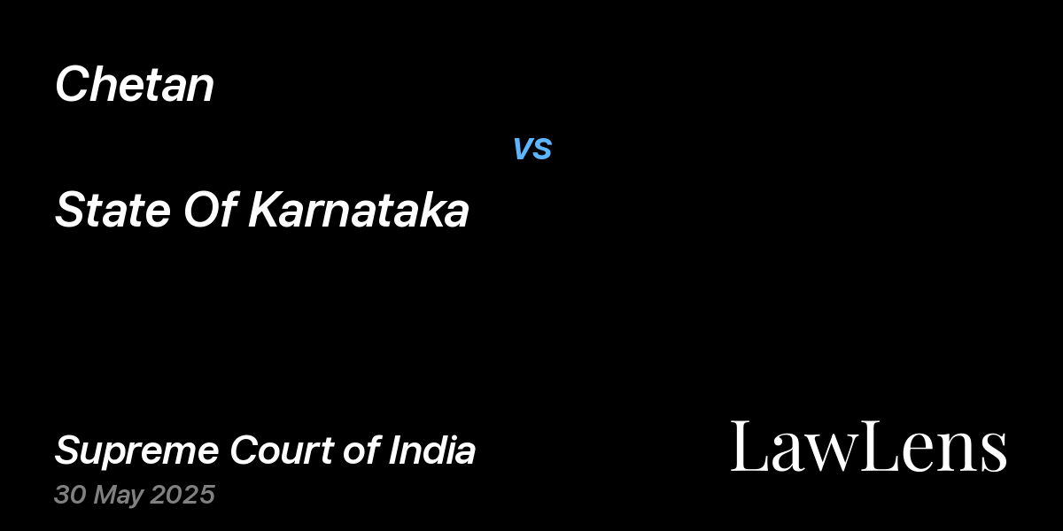 Preview image for Chetan vs. State Of Karnataka