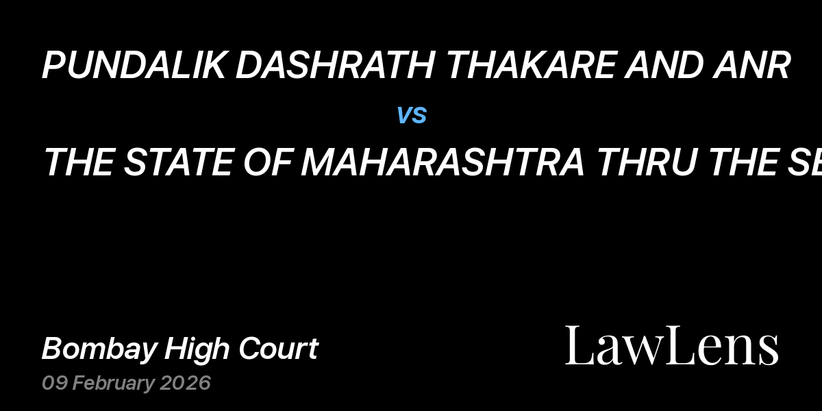 Preview image for PUNDALIK DASHRATH THAKARE AND ANR vs. THE STATE OF MAHARASHTRA THRU THE SECRETARY, SCHOOL EDU. DEPT. AND ANR