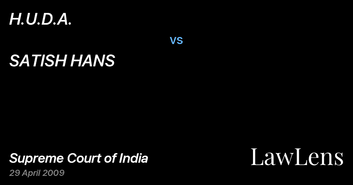 Preview image for H.U.D.A. vs. SATISH HANS