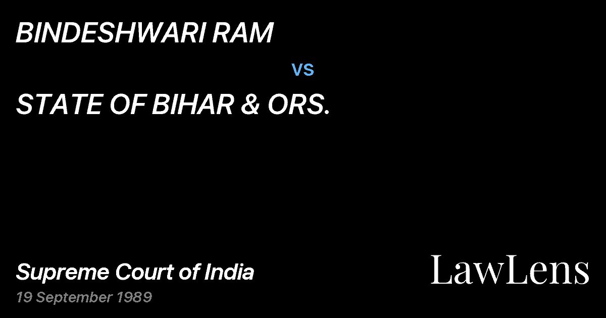 Preview image for BINDESHWARI RAM vs. STATE OF BIHAR & ORS.