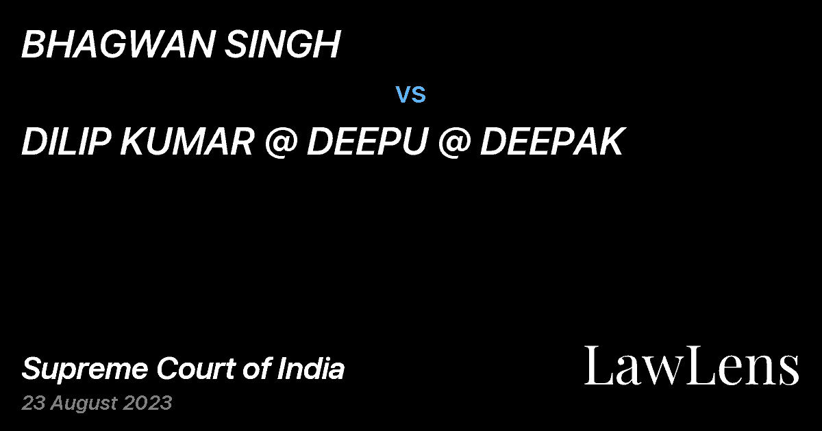 Preview image for BHAGWAN SINGH vs. DILIP KUMAR @ DEEPU @ DEEPAK