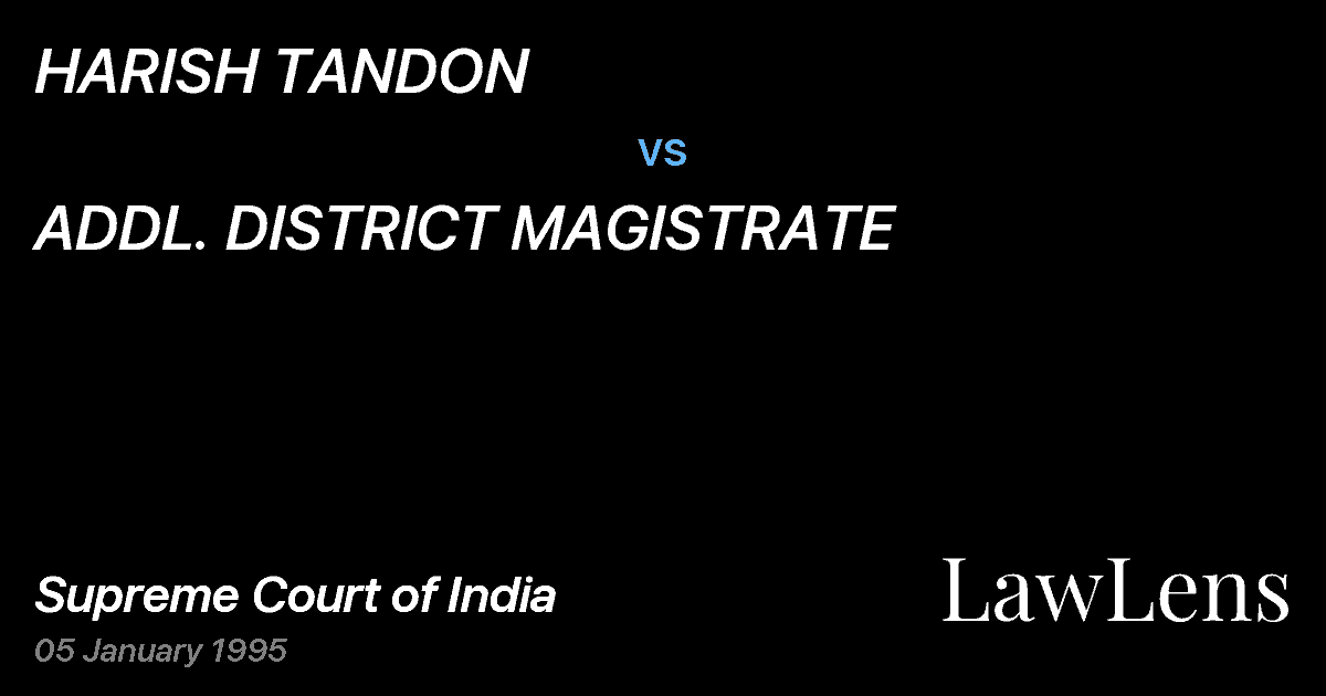 Preview image for HARISH TANDON vs. ADDL. DISTRICT MAGISTRATE
