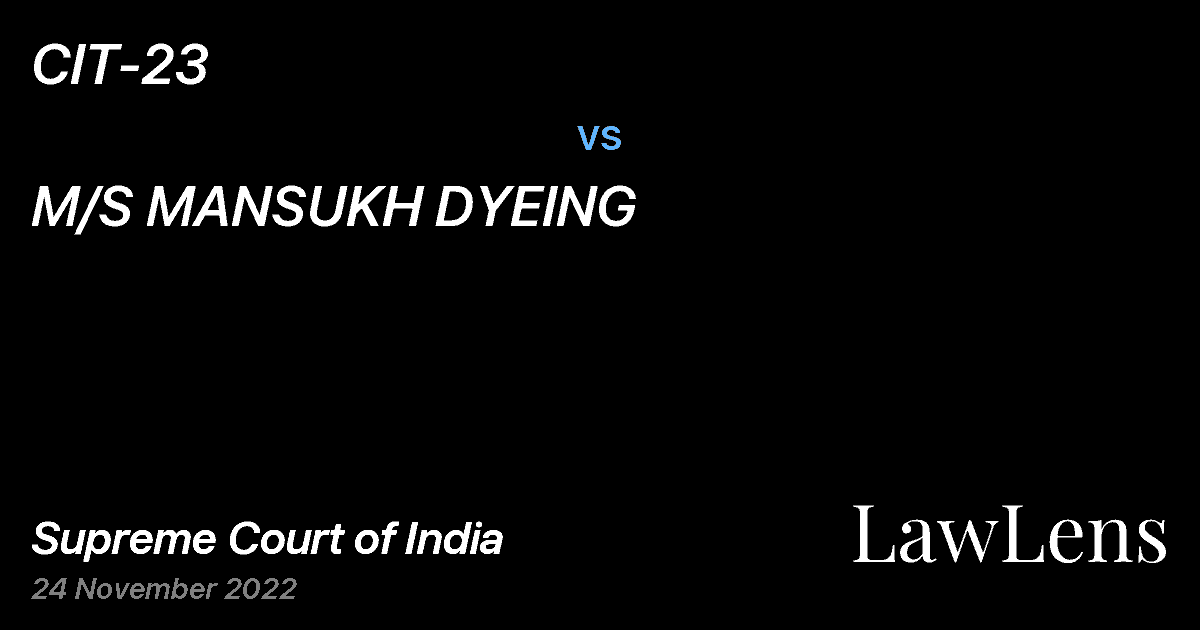 Preview image for CIT-23 vs. M/S MANSUKH DYEING