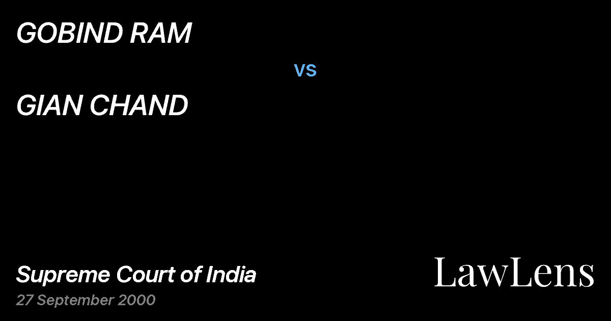 Preview image for GOBIND RAM vs. GIAN CHAND
