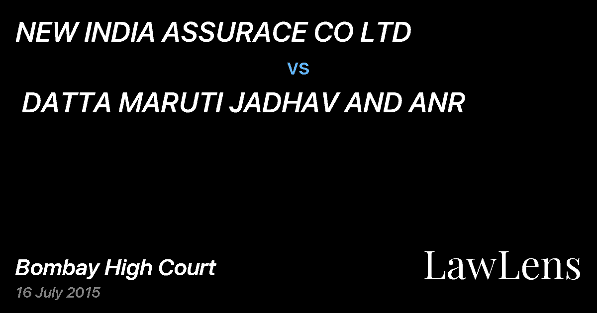 Preview image for NEW INDIA ASSURACE CO LTD  vs.  DATTA MARUTI JADHAV AND ANR