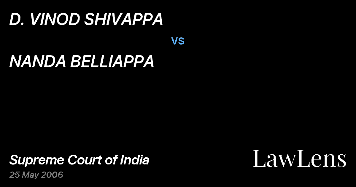Preview image for D. VINOD SHIVAPPA vs. NANDA BELLIAPPA