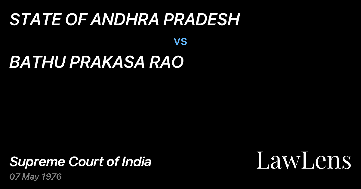 Preview image for STATE OF ANDHRA PRADESH vs. BATHU PRAKASA RAO