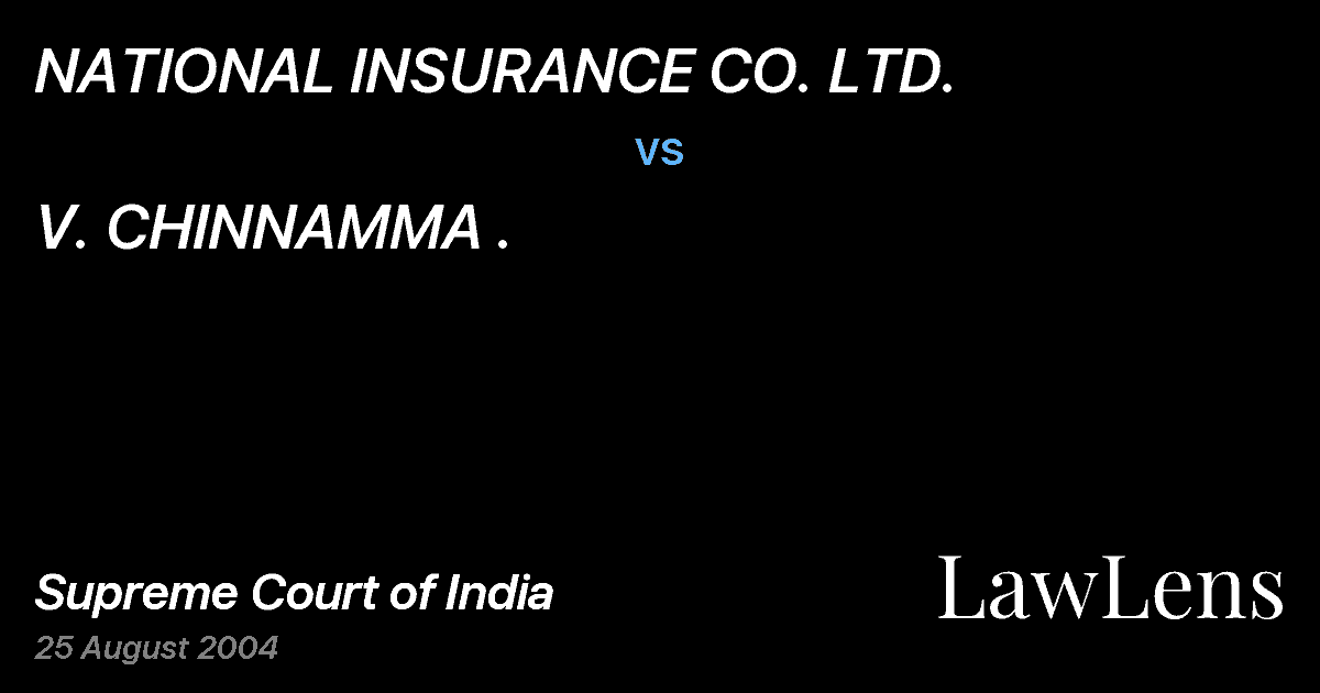 Preview image for NATIONAL INSURANCE CO. LTD. vs. V. CHINNAMMA .