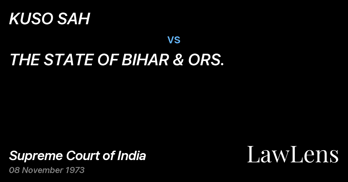 Preview image for KUSO SAH vs. THE STATE OF BIHAR & ORS.