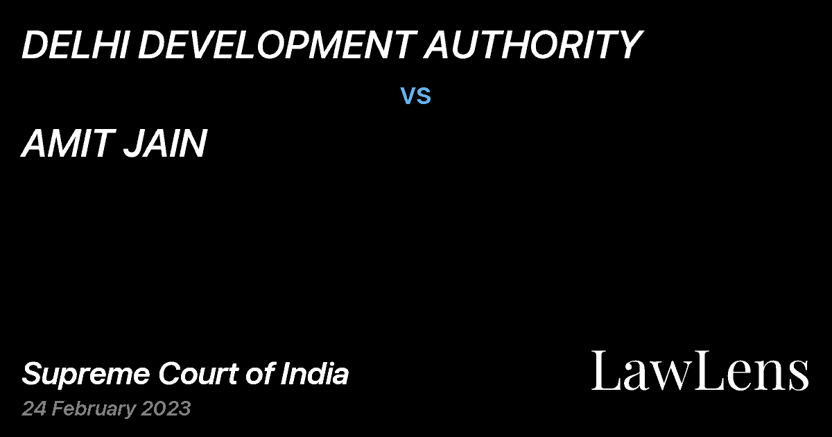 Preview image for DELHI DEVELOPMENT AUTHORITY vs. AMIT JAIN