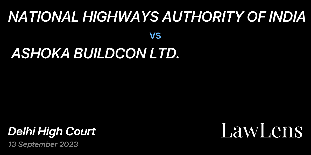 Preview image for NATIONAL HIGHWAYS AUTHORITY OF INDIA  vs.  ASHOKA BUILDCON LTD.
