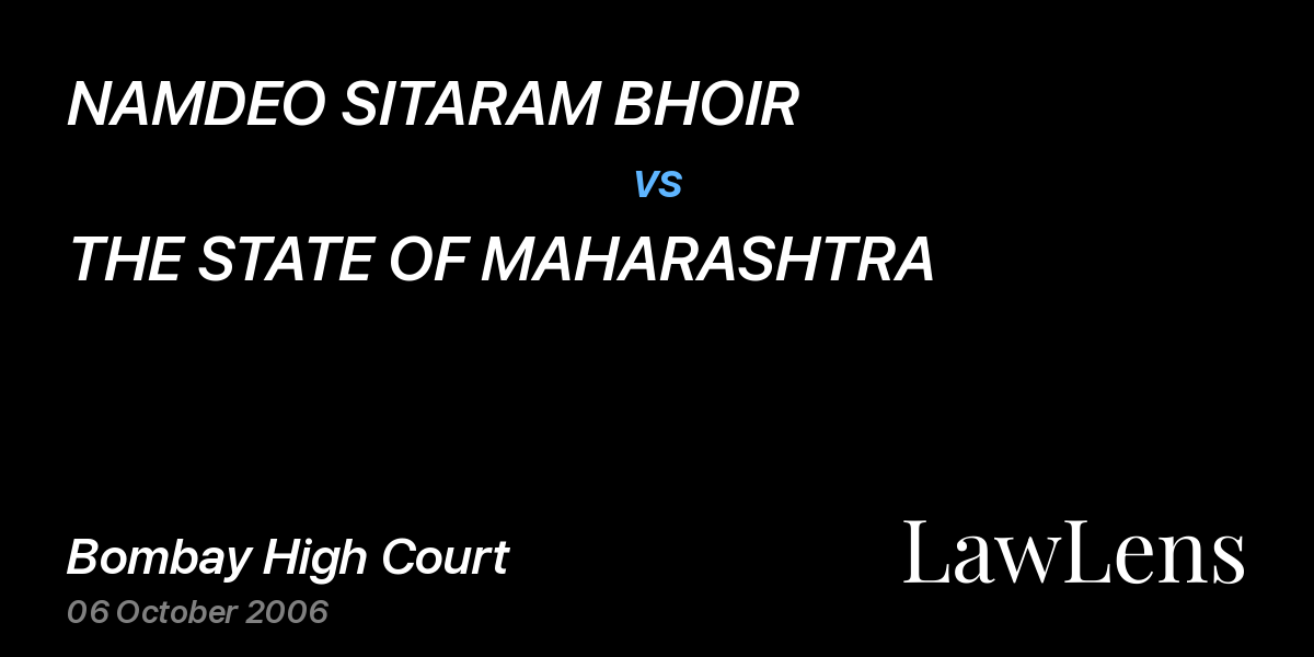 Preview image for NAMDEO SITARAM BHOIR vs. THE STATE OF MAHARASHTRA