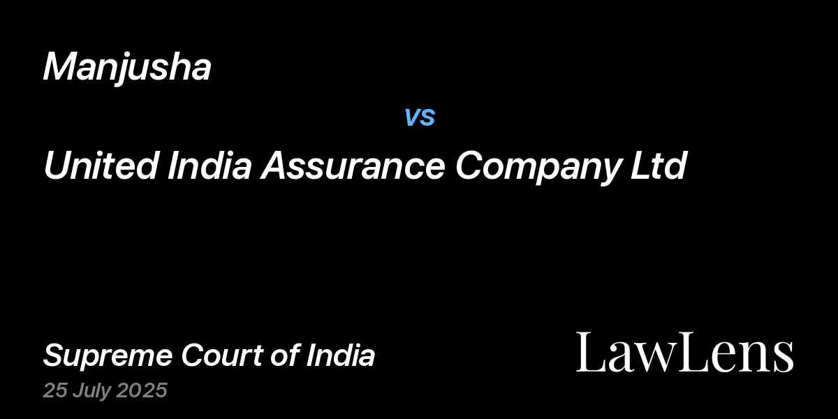 Preview image for Manjusha vs. United India Assurance Company Ltd