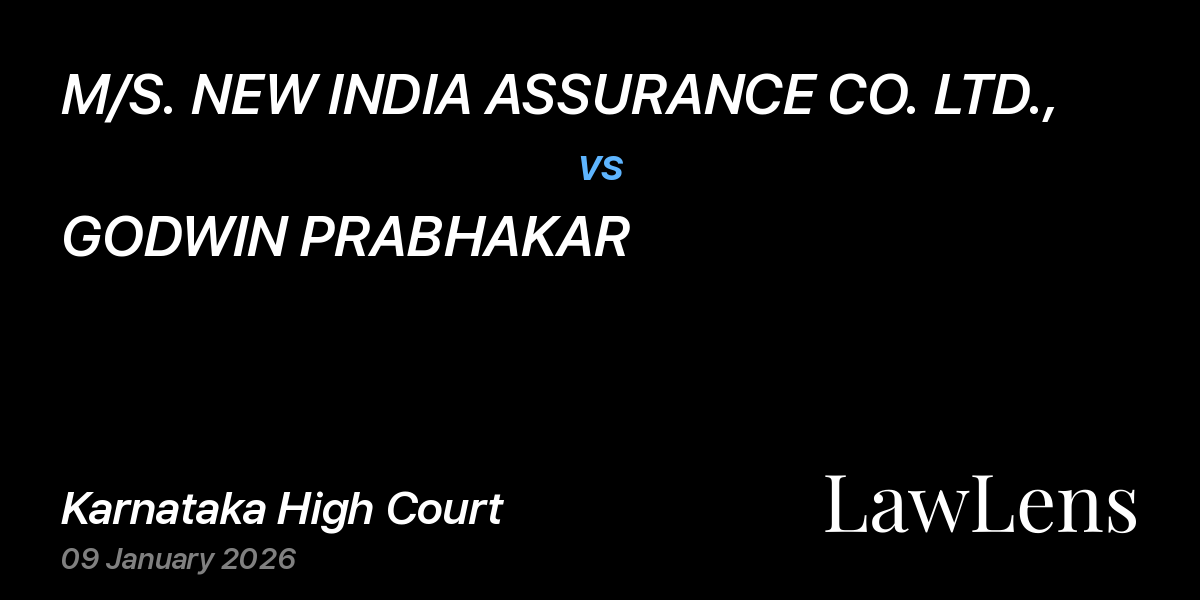 Preview image for M/S. NEW INDIA ASSURANCE CO. LTD., vs. GODWIN PRABHAKAR