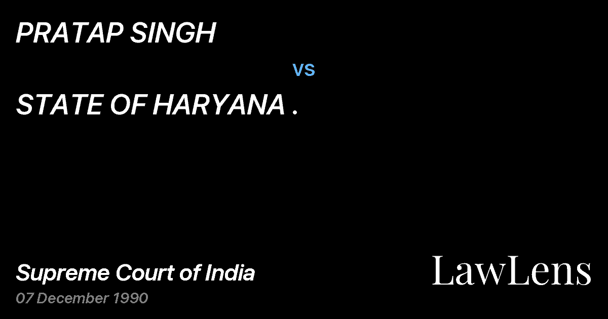 Preview image for PRATAP SINGH vs. STATE OF HARYANA .