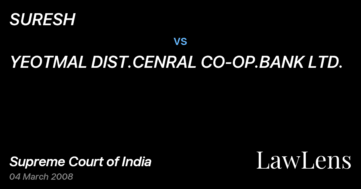 Preview image for SURESH vs. YEOTMAL DIST.CENRAL CO-OP.BANK LTD.