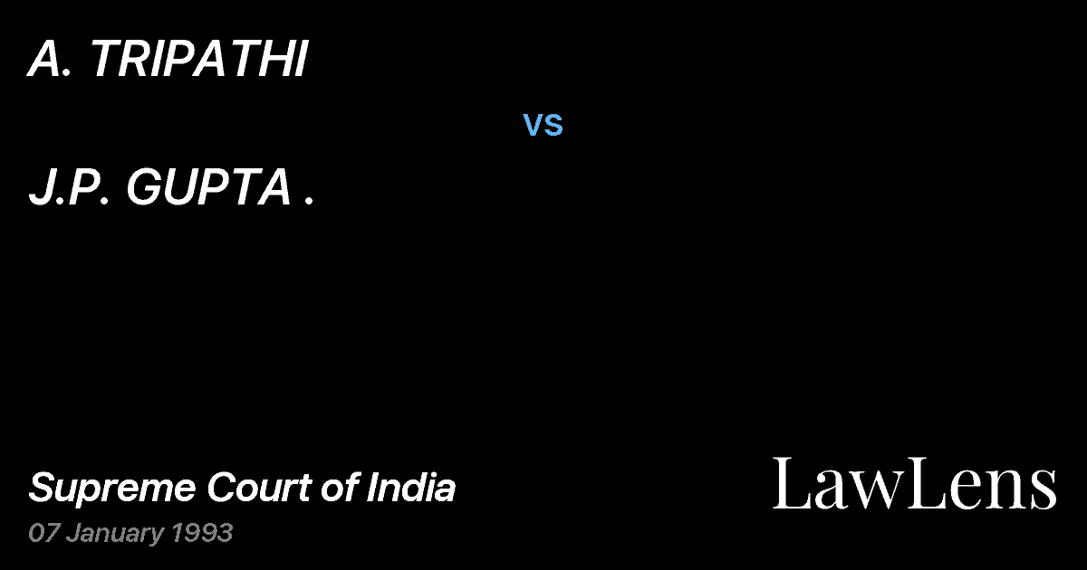 Preview image for A. TRIPATHI vs. J.P. GUPTA .