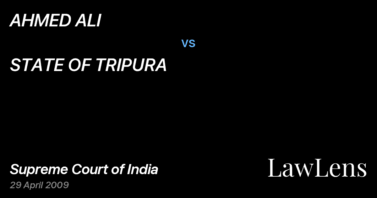 Preview image for AHMED ALI vs. STATE OF TRIPURA