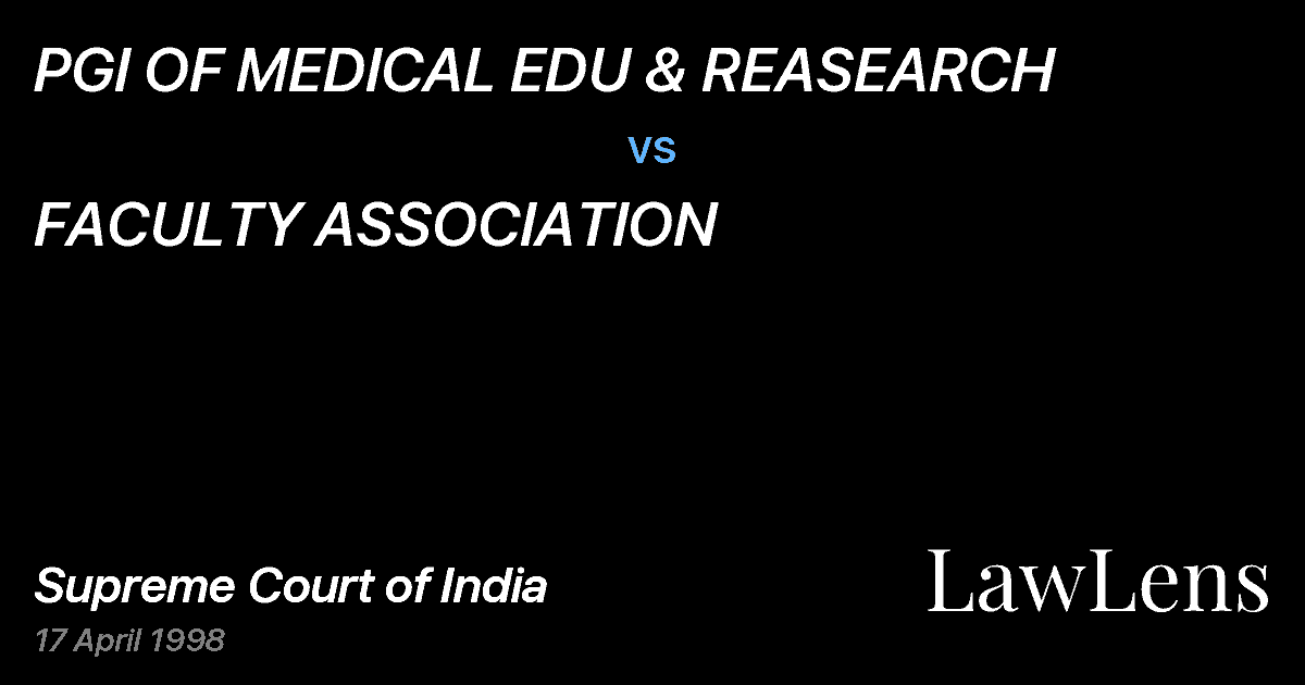 Preview image for PGI OF MEDICAL EDU & REASEARCH vs. FACULTY ASSOCIATION