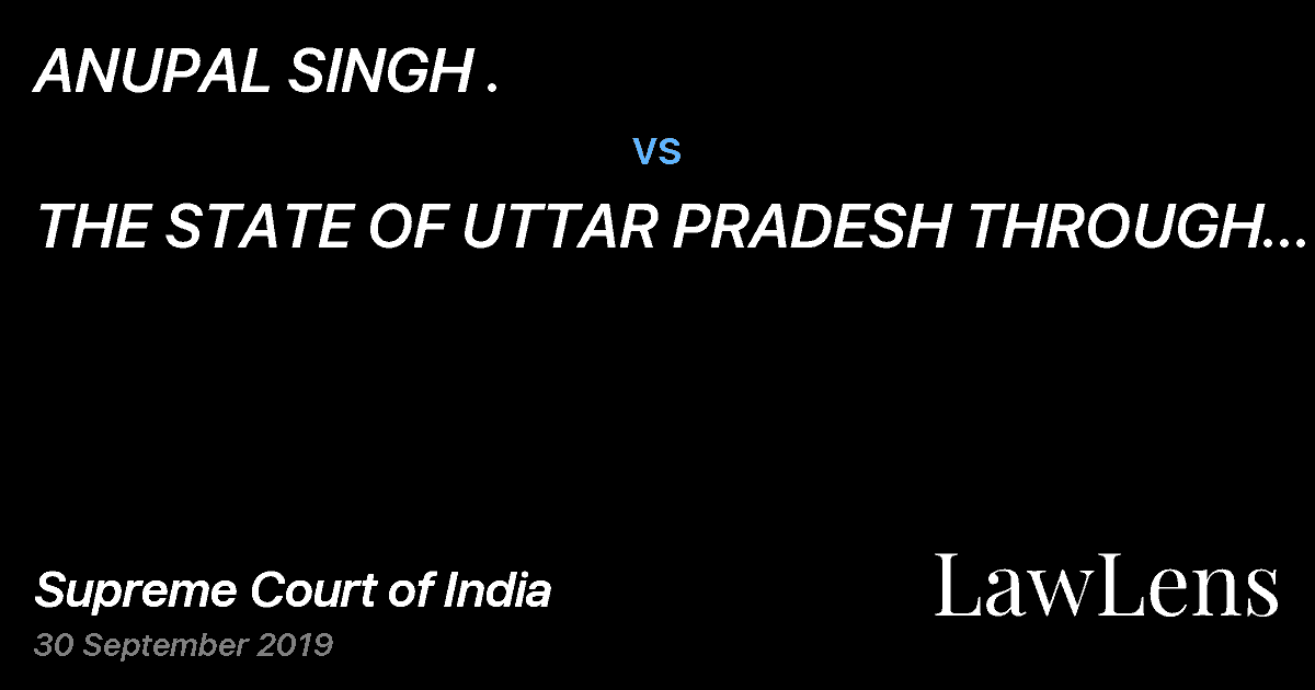 Preview image for ANUPAL SINGH . vs. THE STATE OF UTTAR PRADESH THROUGH PRINCIPAL SECRETARY PERSONNEL DEPARTMENT