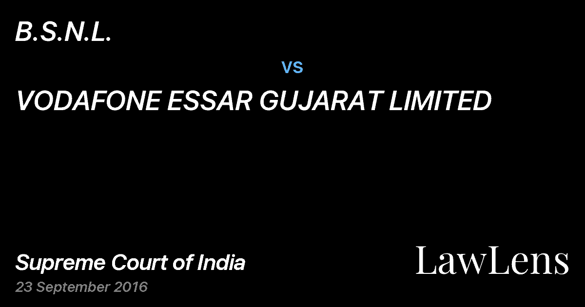 Preview image for B.S.N.L. vs. VODAFONE ESSAR GUJARAT LIMITED