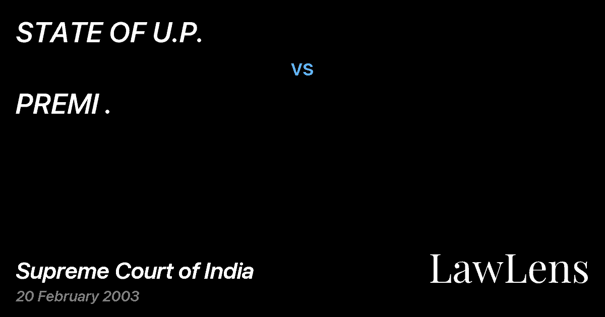 Preview image for STATE OF U.P. vs. PREMI .
