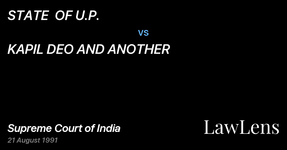 Preview image for STATE  OF U.P. vs. KAPIL DEO AND ANOTHER