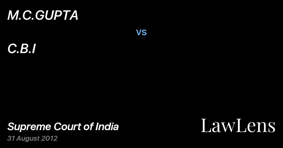 Preview image for M.C.GUPTA vs. C.B.I