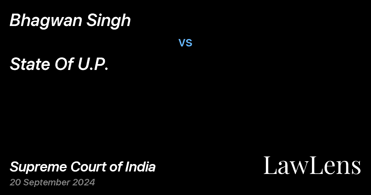 Preview image for BHAGWAN SINGH vs. STATE OF U.P.