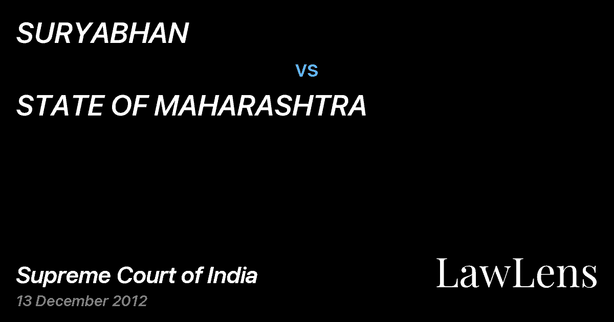 Preview image for SURYABHAN vs. STATE OF MAHARASHTRA