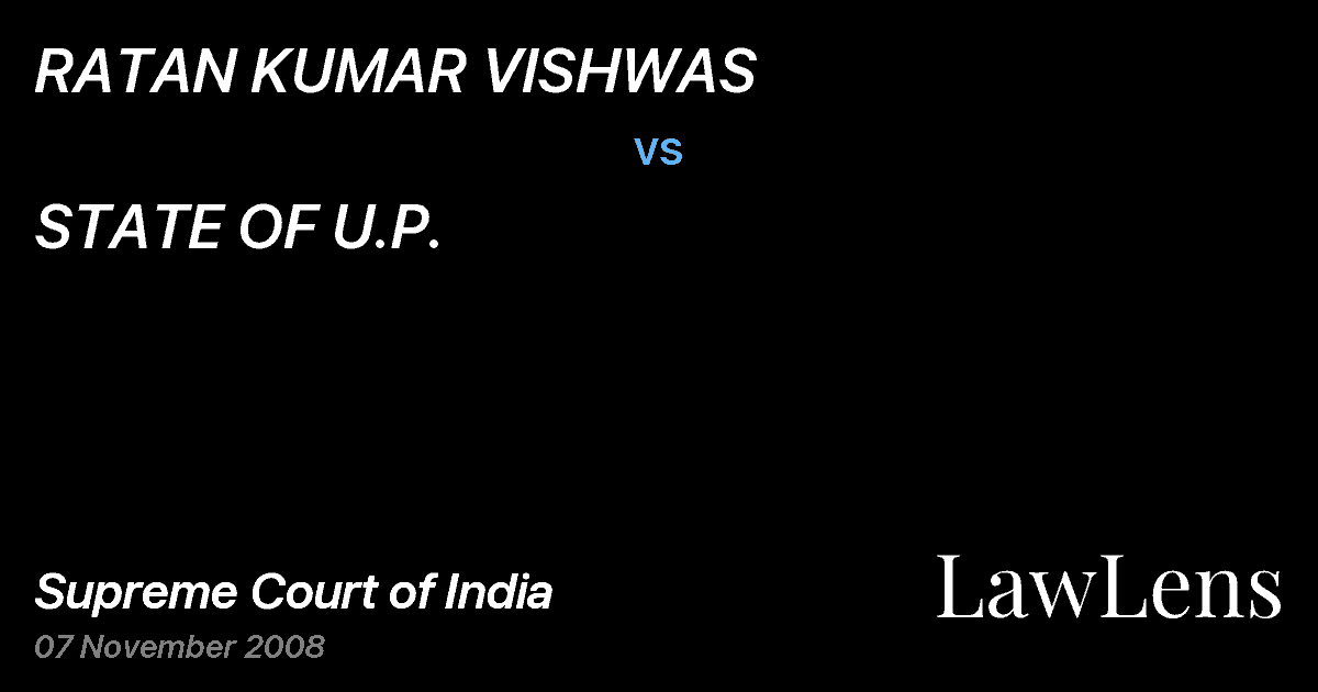 Preview image for RATAN KUMAR VISHWAS vs. STATE OF U.P.