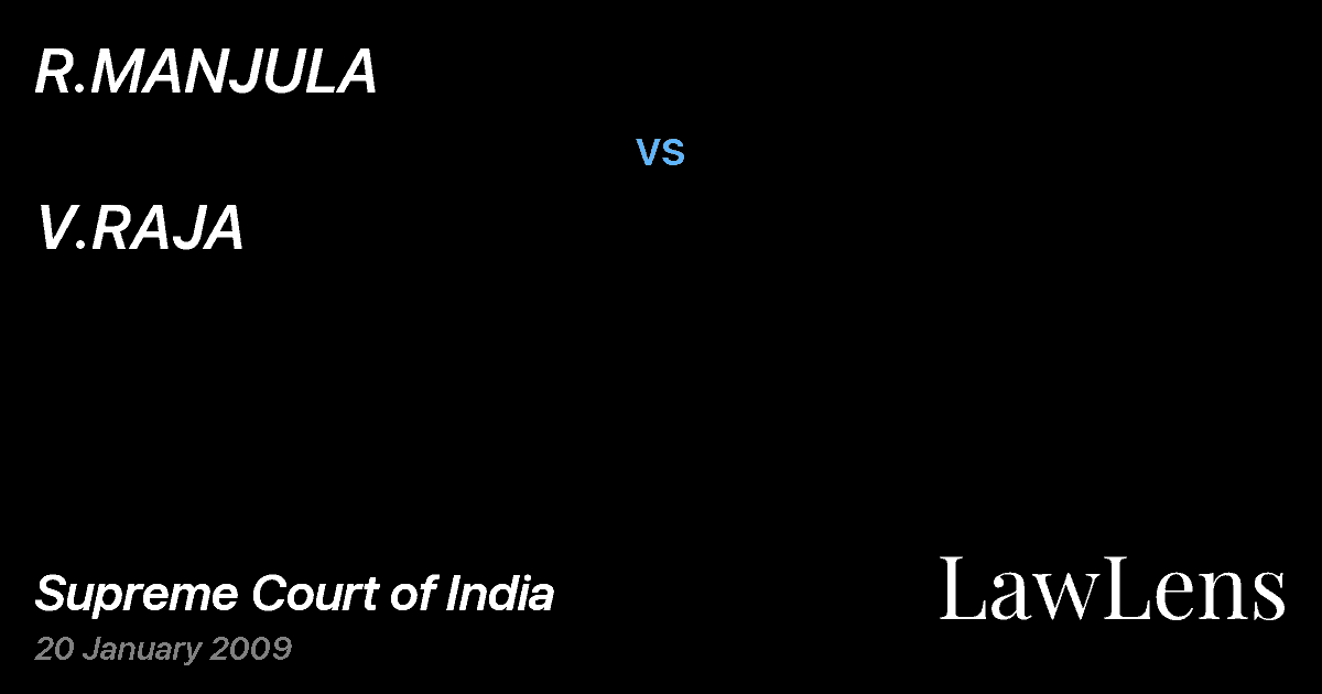 Preview image for R.MANJULA vs. V.RAJA