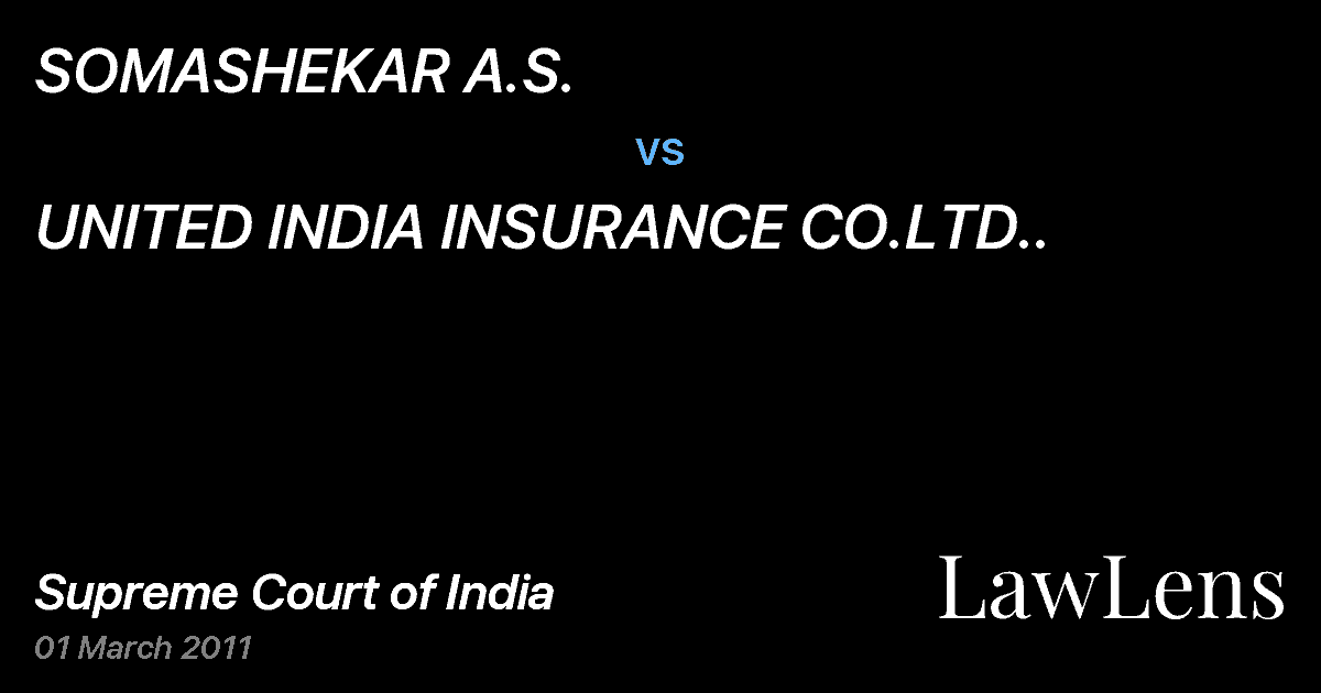 Preview image for SOMASHEKAR A.S. vs. UNITED INDIA INSURANCE CO.LTD..