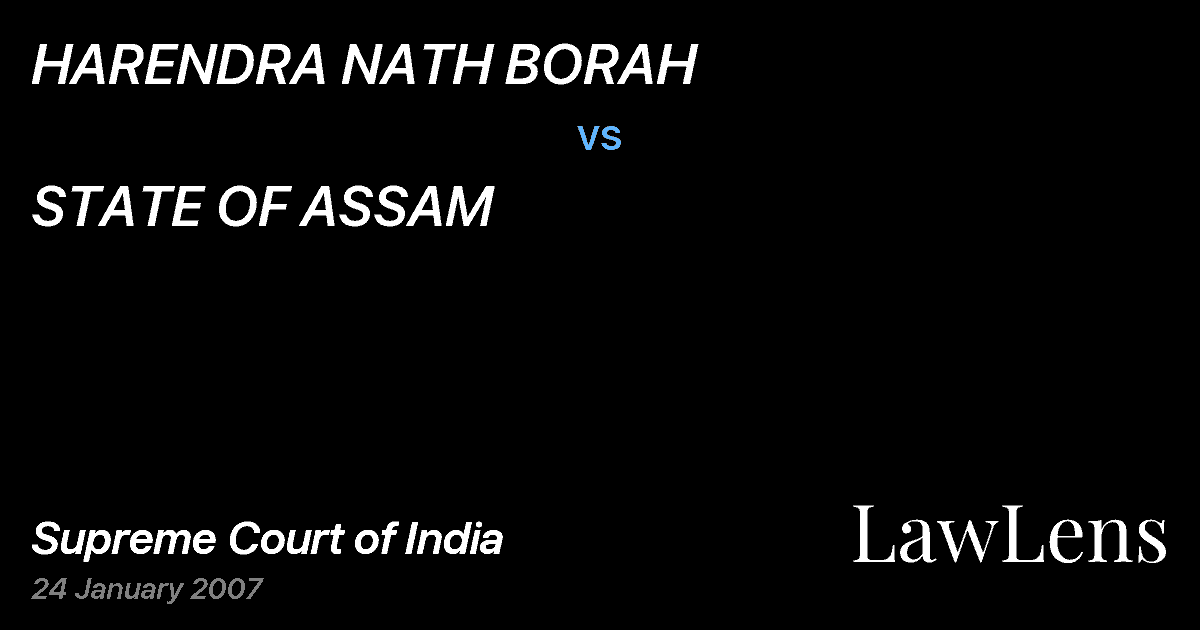 Preview image for HARENDRA NATH BORAH vs. STATE OF ASSAM