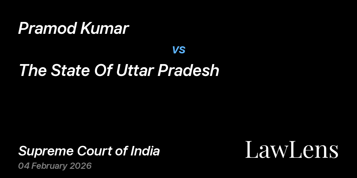 Preview image for Pramod Kumar vs. The State Of Uttar Pradesh