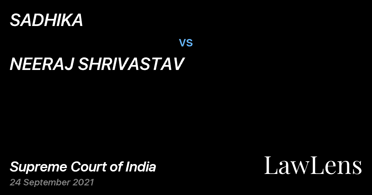 Preview image for SADHIKA vs. NEERAJ SHRIVASTAV